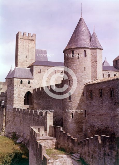 Chateau Comtal, Carcassonne, France, c1955. Creator: Arthur Charles Kirby Ware.