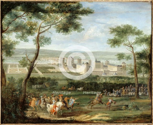 Chateau de Vincennes, around 1660, seen from the south, with pavilions... Creator: Adam Frans van der Meulen.