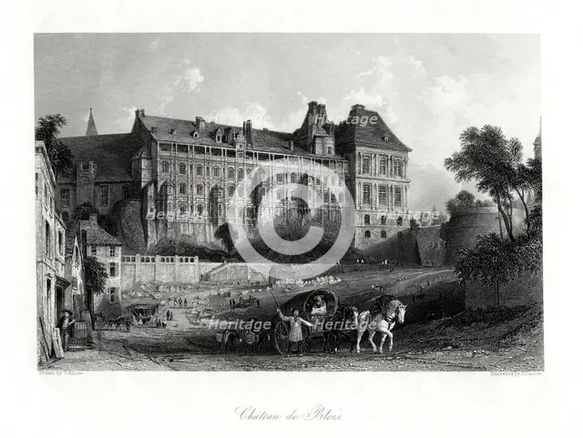 Chateau de Blois, Loire Valley, France, 1875.Artist: J Carter
