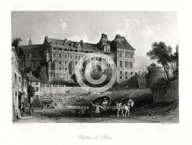 Chateau de Blois, Loire Valley, France, 1875.Artist: J Carter