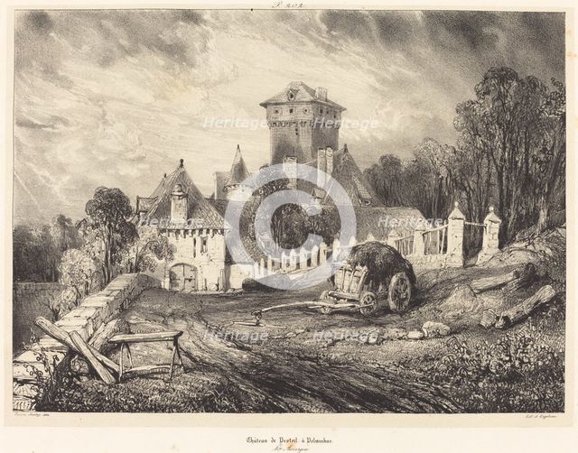 Château de Pesteil à Polminhac, 1832. Creator: Eugene Isabey.