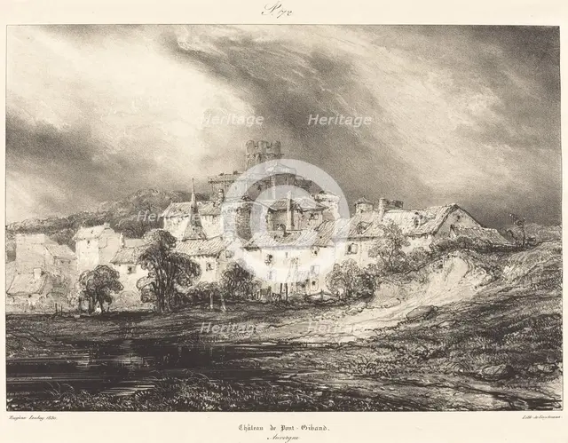 Château de Pont-Gibaud. Creator: Eugene Isabey.