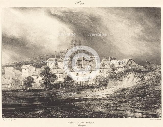 Château de Pont-Gibaud. Creator: Eugene Isabey.