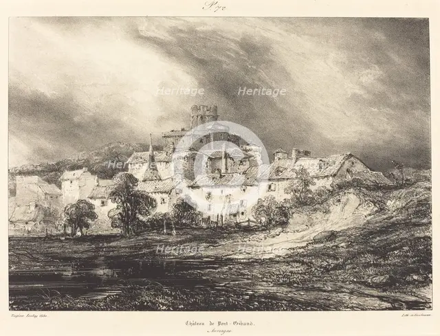 Château de Pont-Gibaud. Creator: Eugene Isabey.