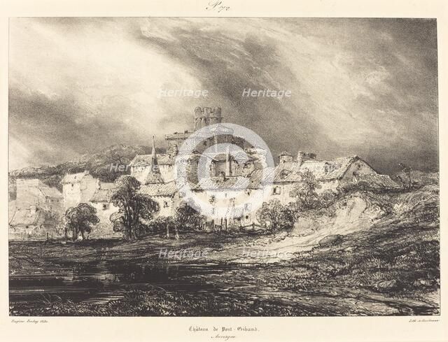 Château de Pont-Gibaud. Creator: Eugene Isabey.