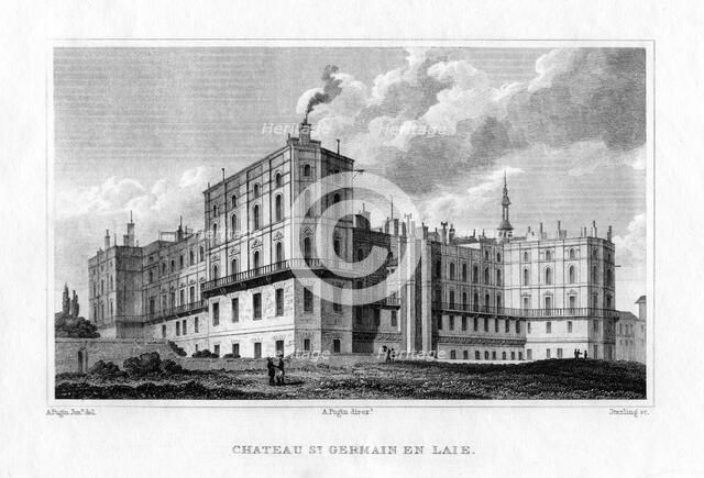 Chateau de Saint Germain en Laye, Paris, c1830. Artist: MJ Starling