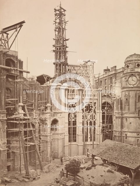 Château de St.-Germain-en-Laye, Intérieur de la cour, Chapelle, 1862-67. Creator: Médéric Mieusement.