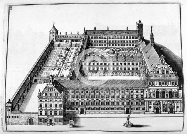 Chateau design, 1664. Artist: Georg Andreas Bockler