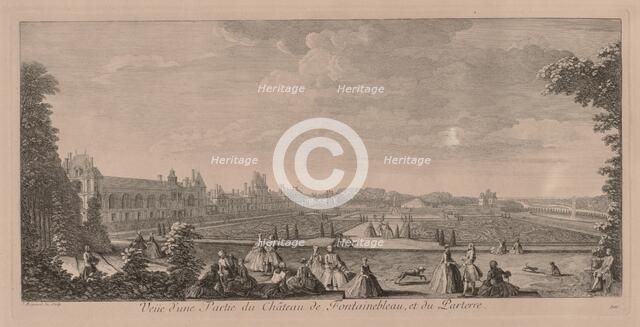 Chateau Fontainebleau and Gardens. Creator: Jacques Rigaud (French, 1681-1754).