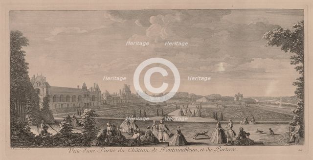 Chateau Fontainebleau and Gardens. Creator: Jacques Rigaud (French, 1681-1754).