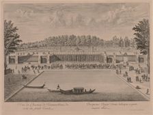 Chateau Fontainebleau from the Grand Canal. Creator: Jacques Rigaud (French, 1681-1754)