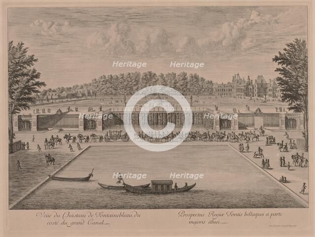 Chateau Fontainebleau from the Grand Canal. Creator: Jacques Rigaud (French, 1681-1754).