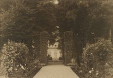 Chateau near Paris, Pavilion Colombe, St. Brice, "entrance to flower garden", 1925. Creator: Frances Benjamin Johnston