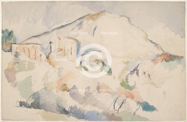 Château Noir and Mont Sainte-Victoire, ca 1890-1895. Artist: Cézanne, Paul (1839-1906)