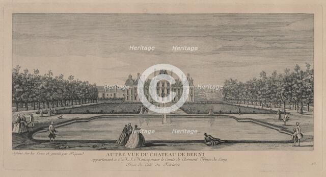 Chateau of Berny from the Gardens. Creator: Jacques Rigaud (French, 1681-1754).