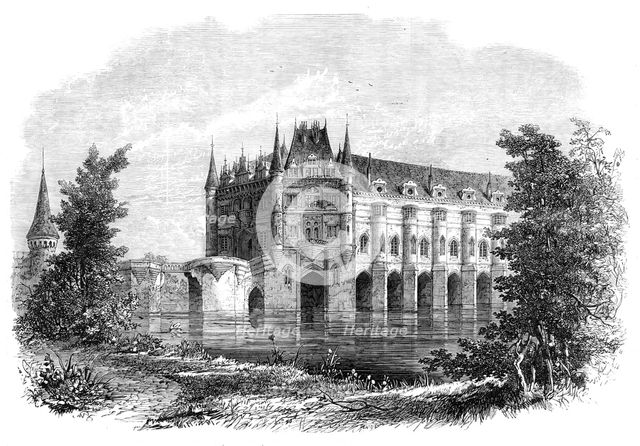 Chateau of Chenonceaux, Touraine, formerly inhabited by Catherine De Medicis and Mary Stuart, 1864. Creator: Unknown.