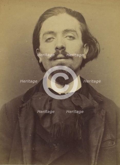 Chatel. Charles. 25 ans, né le 8/10/68 à Paris XVIIle. Anarchiste. 14/3/94., 1894. Creator: Alphonse Bertillon.