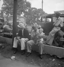 Chatham County farmers in town on Saturday afternoon, Pittsboro, North Carolina, 1939. Creator: Dorothea Lange
