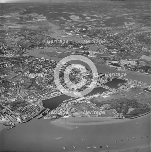 Chatham Dockyard, Kent, 1972. Artist: Aerofilms.