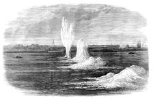 Chatham Siege Operations: explosion of mines under the Medway, 1871. Creator: Unknown