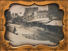 Chatham Square, New York, 1853-55. Creator: Unknown