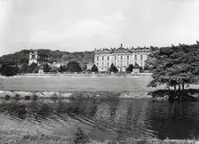 Chatsworth House and River Derwent, Derbyshire, c1955. Creator: Arthur Charles Kirby Ware
