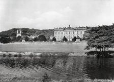 Chatsworth House and River Derwent, Derbyshire, c1955. Creator: Arthur Charles Kirby Ware