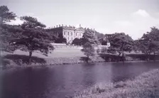 Chatsworth House and River Derwent, Derbyshire, c1955. Creator: Arthur Charles Kirby Ware