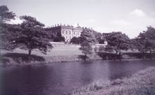 Chatsworth House and River Derwent, Derbyshire, c1955. Creator: Arthur Charles Kirby Ware