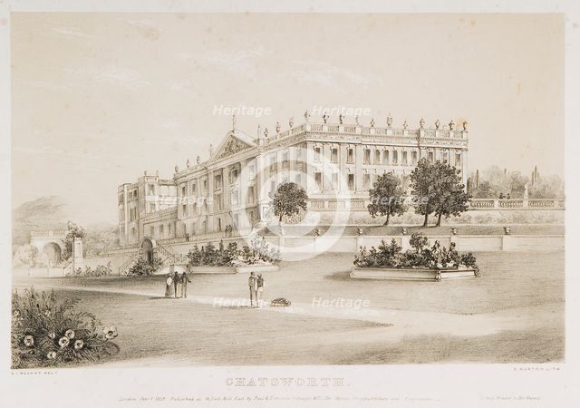 Chatsworth House, Derbyshire, 1839. Creator: James Douglas, 4th Earl of Morton.
