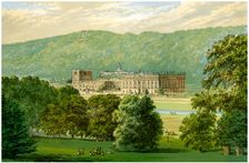 Chatsworth House, Derbyshire, home of the Duke of Devonshire, c1880