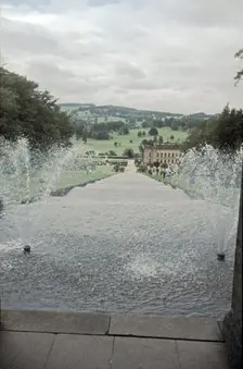 Chatsworth House from the top of the Cascade, Derbyshire, c1980s(?). Creator: Richard Williams