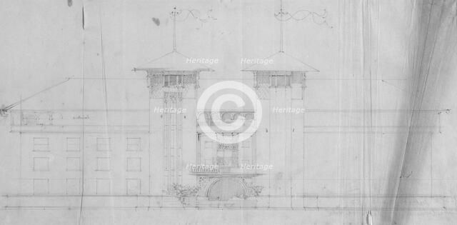 Chattanooga Hotel Project, Chattanooga, Tennessee, Elevation, c. 1892-1893. Creator: Adler & Sullivan.