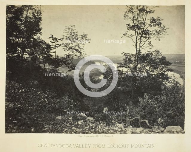Chattanooga Valley from Lookout Mountain, 1864/66. Creator: George N. Barnard.