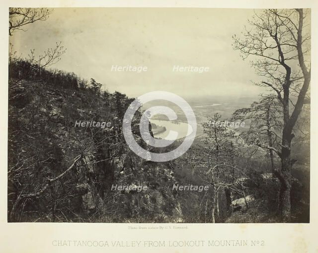 Chattanooga Valley from Lookout Mountain, No. 2, 1864/66. Creator: George N. Barnard.