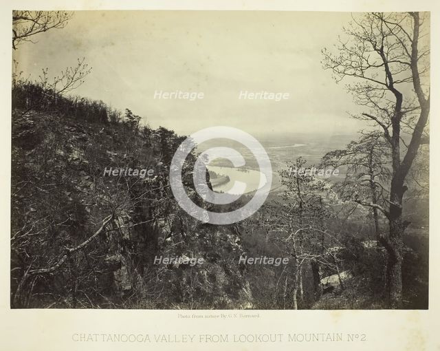 Chattanooga Valley from Lookout Mountain, No. 2, 1864/66. Creator: George N. Barnard.