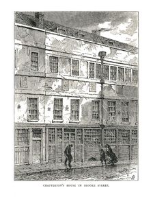 Chatterton's House in Brooke Street, 1878
