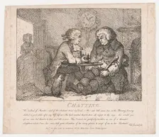Chatting (Picturesque Beauties of Boswell, Part the First), May 30, 1786., May 30, 1786. Creator: Thomas Rowlandson