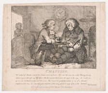 Chatting (Picturesque Beauties of Boswell, Part the First), May 30, 1786., May 30, 1786. Creator: Thomas Rowlandson