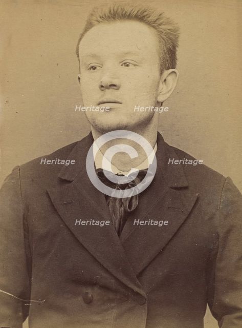Chaumelin. Odilon. 22 ans, né à Paris VIe. Publiciste. Anarchiste. 24/3/94. , 1894. Creator: Alphonse Bertillon.