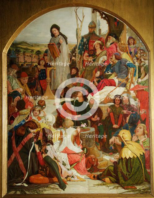 Chaucer at the Court of Edward III, 1847-1852. Artist: Brown, Ford Madox (1821-1893)