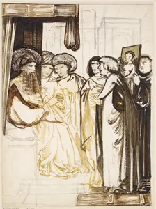 Chaucer's Man of Law's Tale - Design, 1862-1864. Creator: Sir Edward Coley Burne-Jones