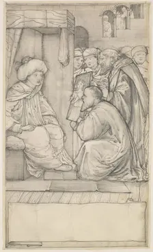 Chaucer's Man of Law's Tale - Design, 1862-1864. Creator: Sir Edward Coley Burne-Jones