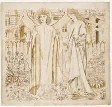 Chaucer's Legend of Good Women - Amor and Alcestis, 1864. Creator: Sir Edward Coley Burne-Jones