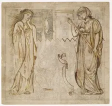 Chaucer's Legend of Good Women - Ariadne and Lucretia, 1864. Creator: Sir Edward Coley Burne-Jones