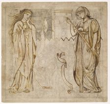 Chaucer's Legend of Good Women - Ariadne and Lucretia, 1864. Creator: Sir Edward Coley Burne-Jones