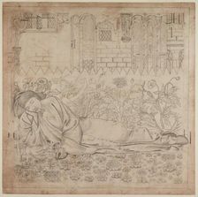 Chaucer's Legend of Good Women - Chaucer Asleep, 1864. Creator: Sir Edward Coley Burne-Jones