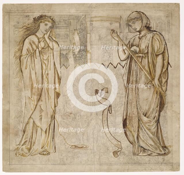 Chaucer's 'Legend of Good Women' - Ariadne and Lucretia, 1864. Creator: Sir Edward Coley Burne-Jones.