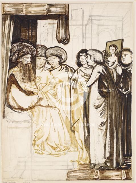 Chaucer's Man of Law's Tale - Design, 1862-1864. Creator: Sir Edward Coley Burne-Jones.