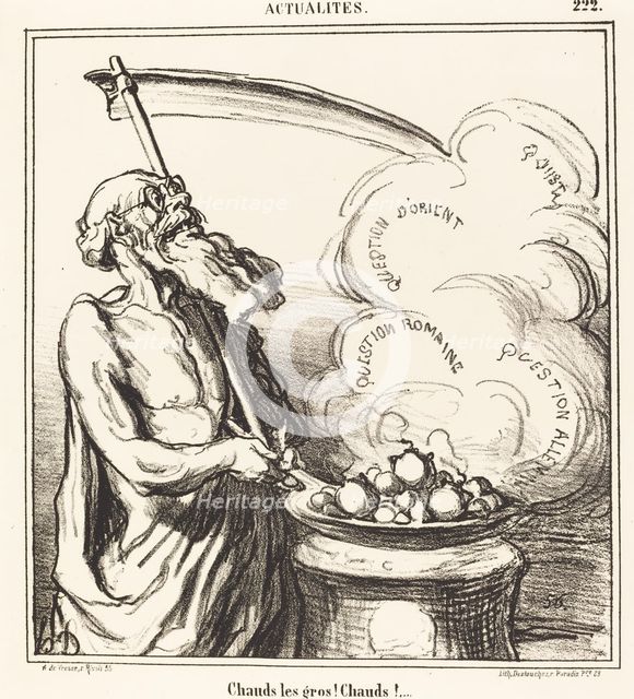 Chauds les gros! Chauds!..., 1868. Creator: Honore Daumier.